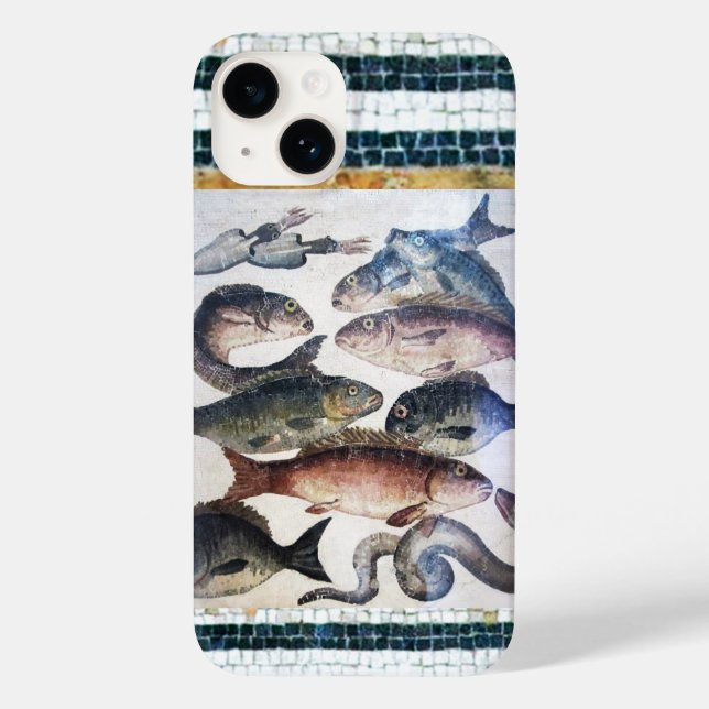 COQUES Case-Mate iPhone MOSAÏQUES ROMAINES ANTIQUES, POISSONS, ESPACE DE V (Verso)