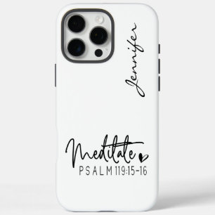 Coques iPhone 16 Pro Max Mot biblique minimaliste moderne Psaume iPhone