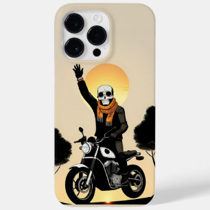 Coque Pour Pour iPhone 14 Pro Max Motard au masque de crâne en course