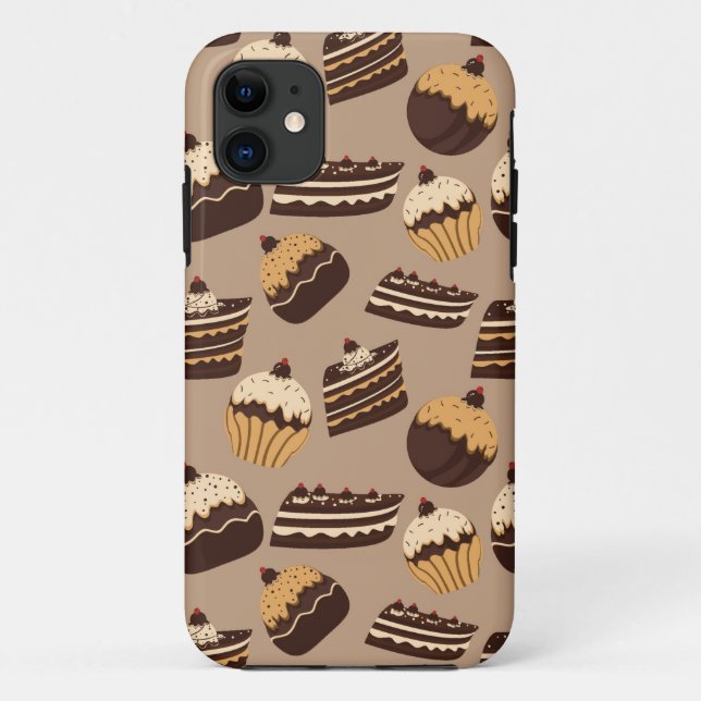 Coques Case-Mate iPhone Motif 3 de chocolat et de pâtisseries (Dos)