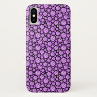 Motif à billes de diamants violet et noir