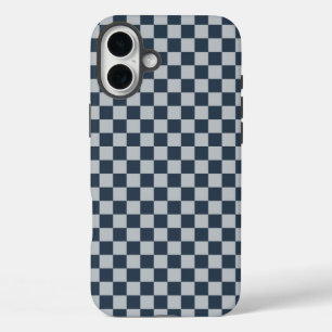 Coques iPhone 16 Plus Motif à carreaux de glace noire