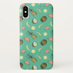 Coques Pour iPhone Motif à doodle de fruits tropicaux