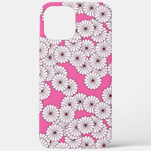 Coques Pour iPhone Motif à fleurs Art déco - crème sur rose
