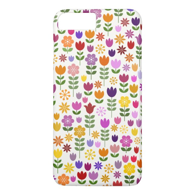 Coques Case-Mate iPhone Motif à fleurs de style scandinave (Dos)