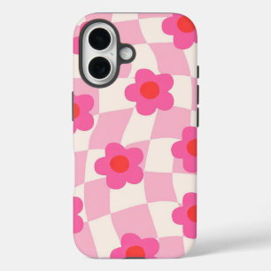 Coque Pour iPhone 16 Motif à fleurs rétro