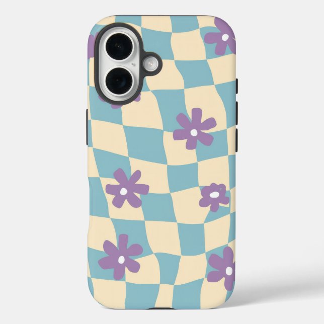 Coques Case-Mate iPhone Motif à fleurs rétro (Verso)