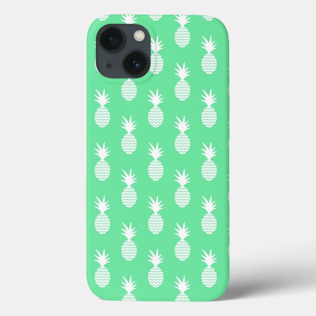 Coques Case-Mate iPhone Motif à la menthe d'ananas (Verso)