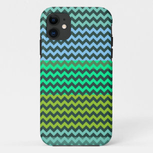 Coques Pour iPhone Motif à la menthe et au fromage vert Zigzag