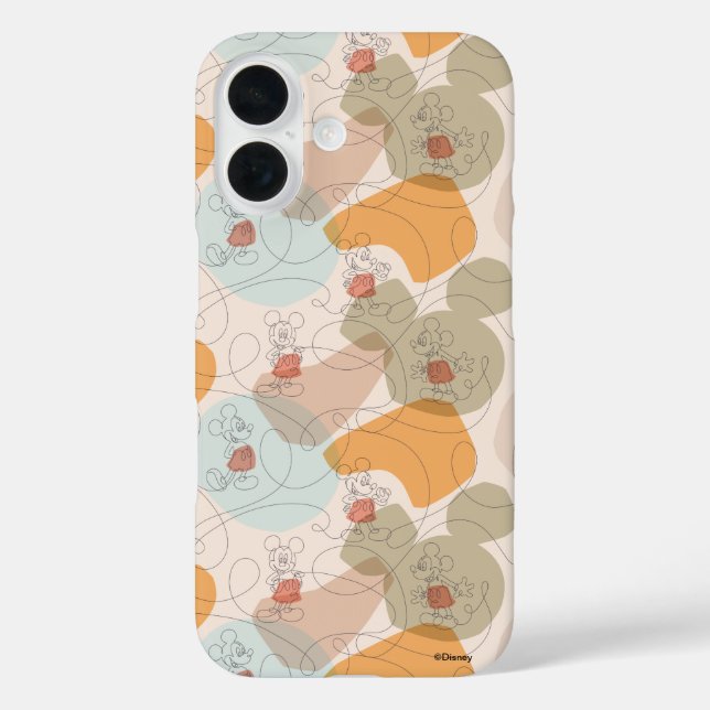Coques Case-Mate iPhone Motif à ligne continue de Mickey Mouse (Verso)
