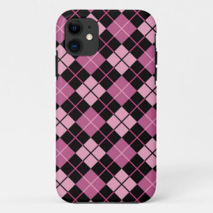 Etui iPhone Case-Mate Motif à motifs de losanges dans le noir et le ros