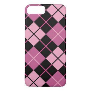 Coque Case-Mate Pour iPhone Motif à motifs de losanges dans le noir et le rose