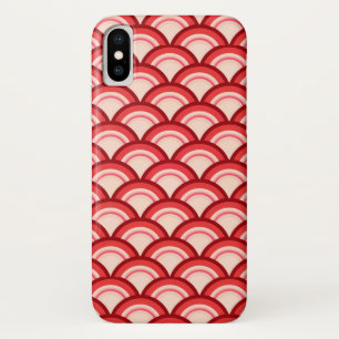 Etui iPhone Case-Mate Motif à vagues Art déco - corail rouge et rose