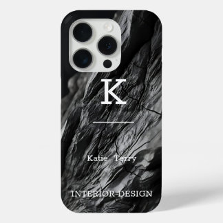 Coque iPhone 15 Pro Motif Abstrait à spirale liquide en noir et blanc
