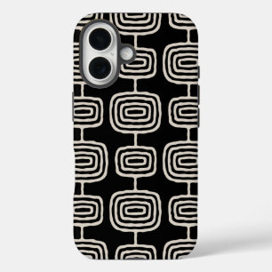 Coque Pour iPhone 16 Motif Abstrait anneaux atomiques