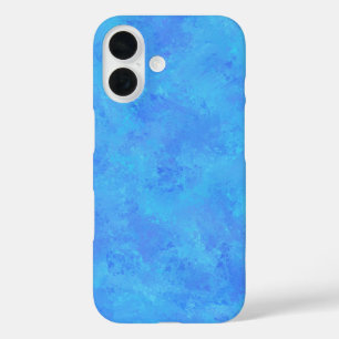 Coque Pour iPhone 16 Motif Abstrait Bleu