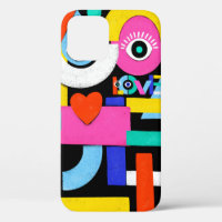 Motif abstrait coloré avec l'amour du mot à l'inté