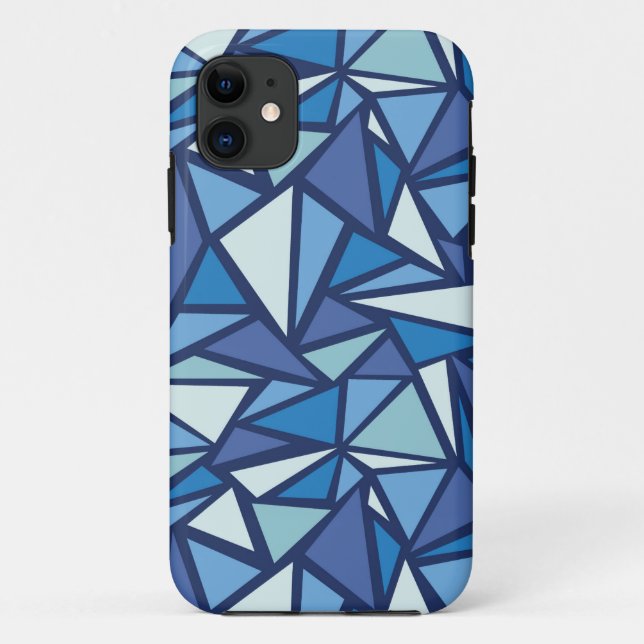 Coques Case-Mate iPhone Motif Abstrait de glace bleue (Dos)