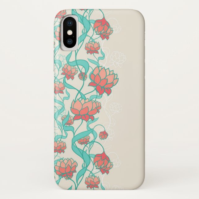 Coques Case-Mate iPhone Motif abstrait de Lotus (Dos)