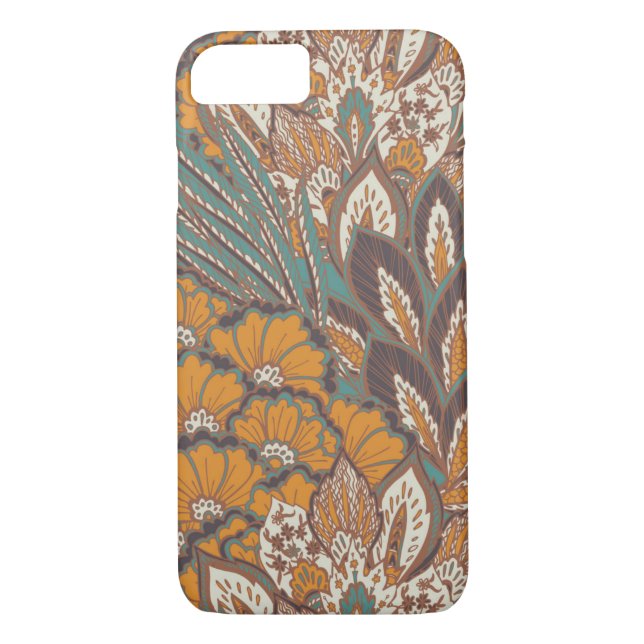 Coques Case-Mate iPhone Motif abstrait de plume de paon (Dos)