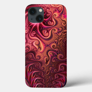 Case-Mate iPhone Case Motif Abstrait de spirale carmin bordeaux coloré