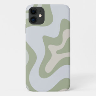 Case-Mate iPhone Case Motif abstrait de tourbillon liquide rétro en vert