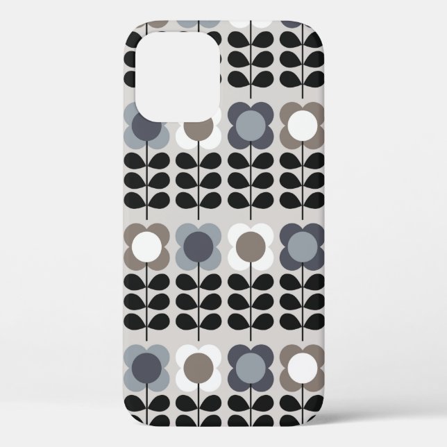 Coques Case-Mate iPhone motif Abstrait fleuri sans couture. Style nordique (Verso)
