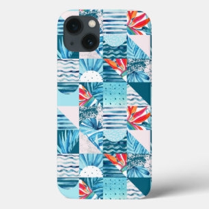 Etui iPhone Case-Mate Motif abstrait géométrique turquoise tropical