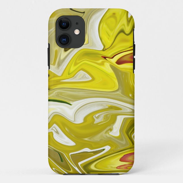 Coques Case-Mate iPhone Motif abstrait jaune (Dos)