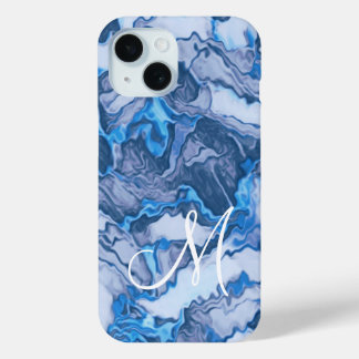 Coque Pour iPhone 15 Motif Abstrait Monogramme