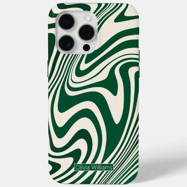 Coques Case-Mate iPhone Motif Abstrait Retro Green (Verso)