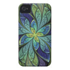 Motif Abstrait vert et bleu La Chanteuse IV