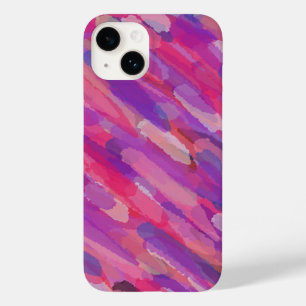 Coque Pour iPhone 14 Motif Abstrait violet et rose