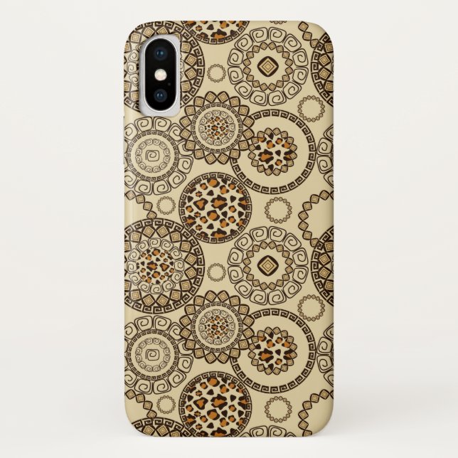 Coques Case-Mate iPhone Motif africain 3 de peau de guépard (Dos)