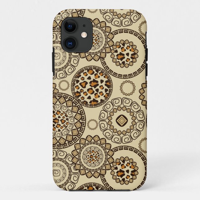Coques Case-Mate iPhone Motif africain 3 de peau de guépard (Dos)
