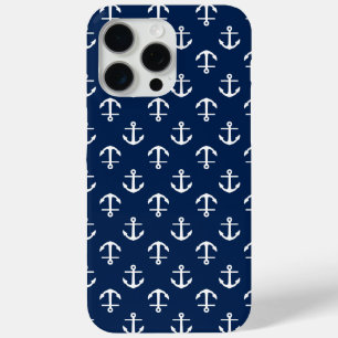 Coque iPhone 15 Pro Max Motif Ancres bleues