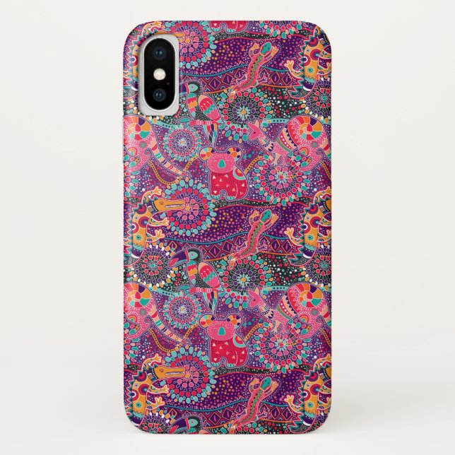 Coques Case-Mate iPhone Motif animal de style ethnique (Dos)