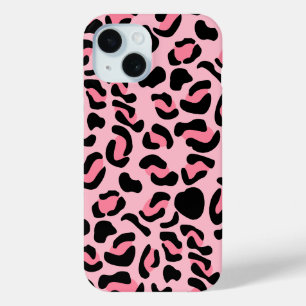 Coque Pour iPhone 15 Motif animal léopard rose moderne