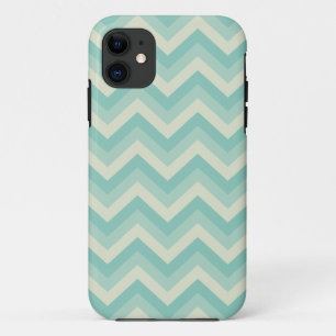 Coque iPhone 11 Motif Aqua Blue Zigzag