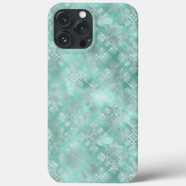 Coques Case-Mate iPhone Motif Aqua et Silver (Verso)