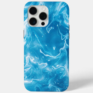 Coque iPhone 15 Pro Max Motif aquatique Aqua Blue Pool