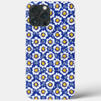 Motif arabe floral bleu