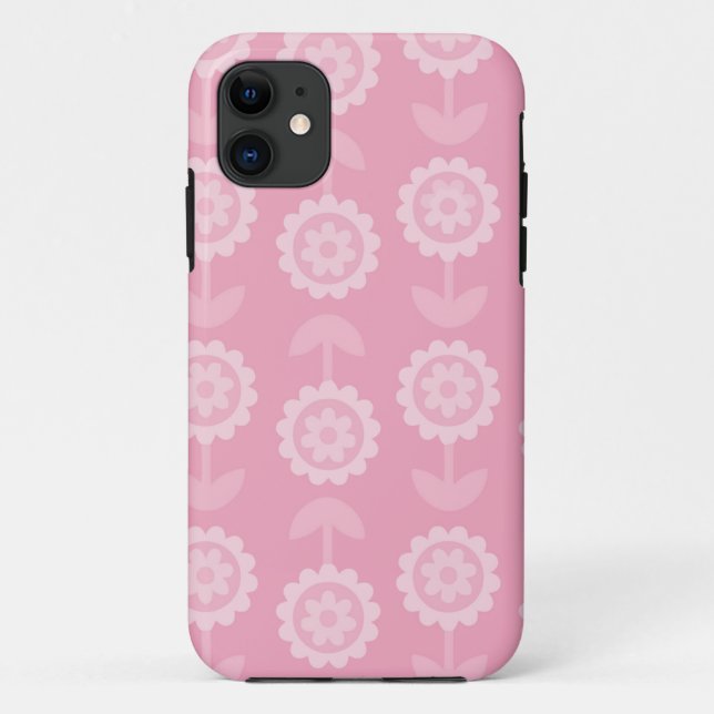 Coques Case-Mate iPhone Motif Art Abstrait rose Fleurs florales (Dos)
