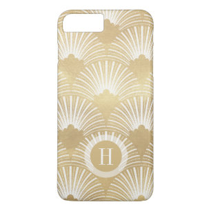 Case-Mate iPhone Case Motif art déco géométrique blanc & or