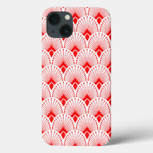 Case-Mate iPhone Case Motif Art déco rouge et blanc