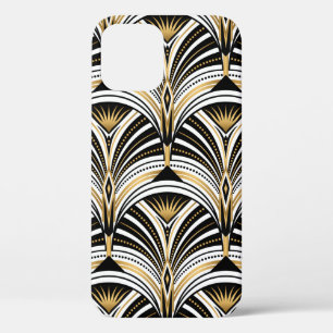 Case-Mate iPhone Case Motif Art déco. Vintage or noir noir noir dos