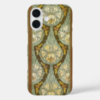 Motif Art Nouveau de lys et d'insectes de couleur