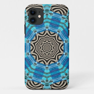 Coques Pour iPhone Motif Art numérique 7 Bleu, Noir et Blanc