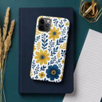 Motif artistique floral méditerranéen élégant et e