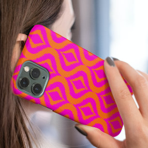 Case-Mate iPhone Case Motif artistique Ikat Ogee été rose chaud orange v